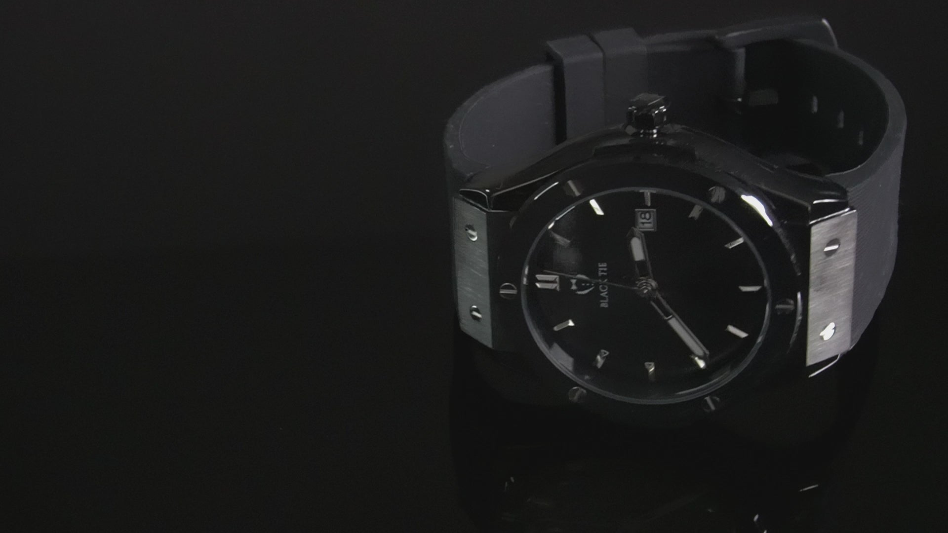 black rubber silicone minimalist mens watches