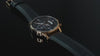 Leather chronograph rose gold mens watches