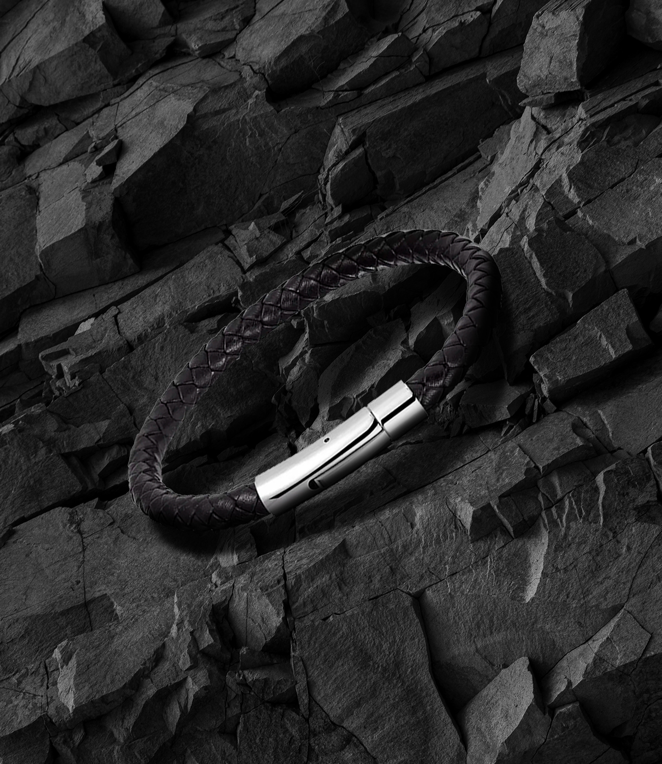 mens stone leather bracelets