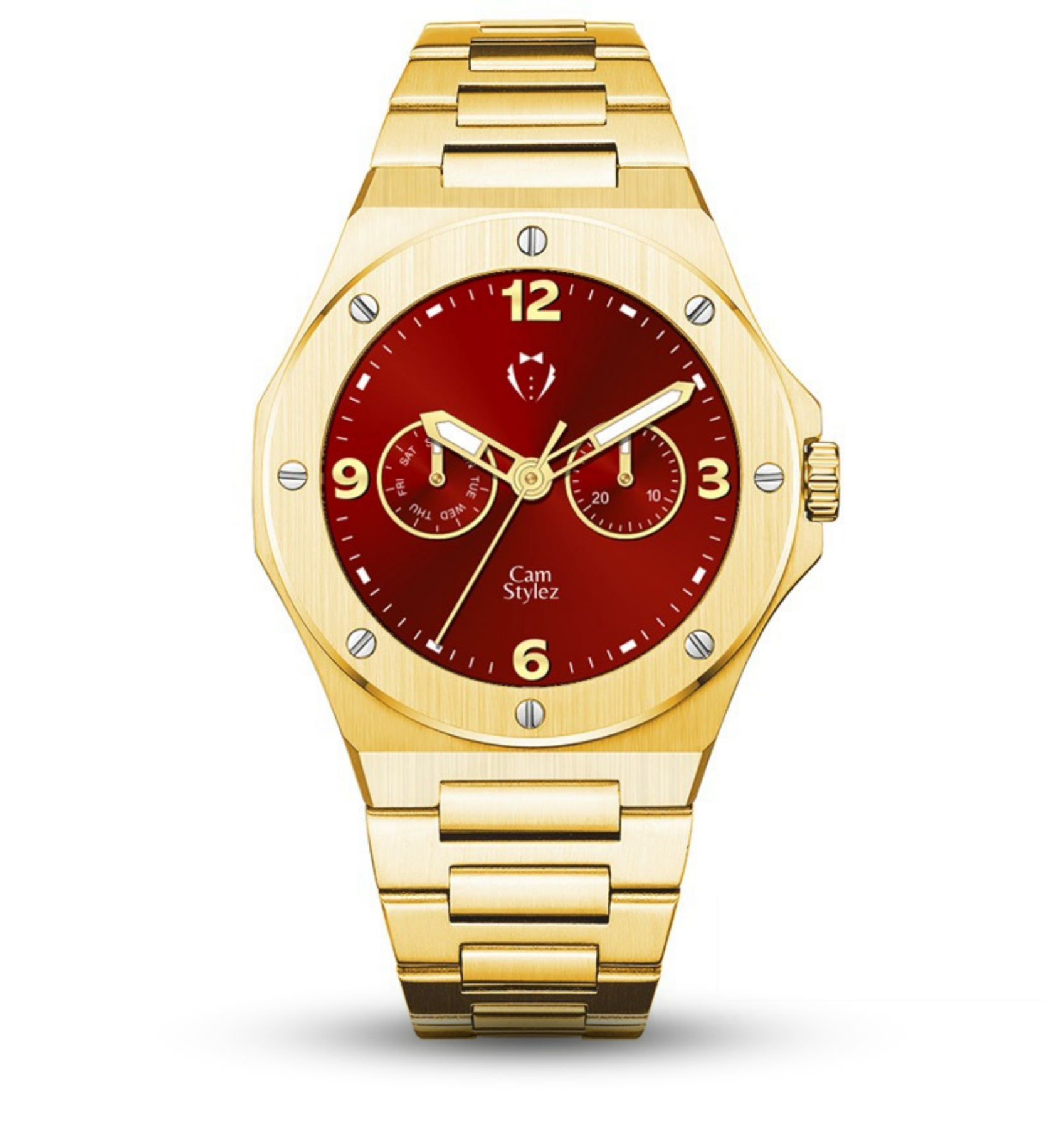 Red and Gold mens watches