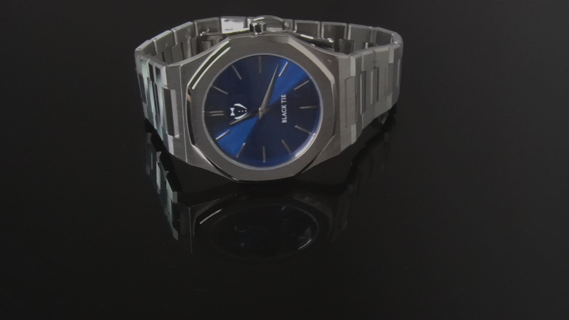 blue steel minimalist watch for men