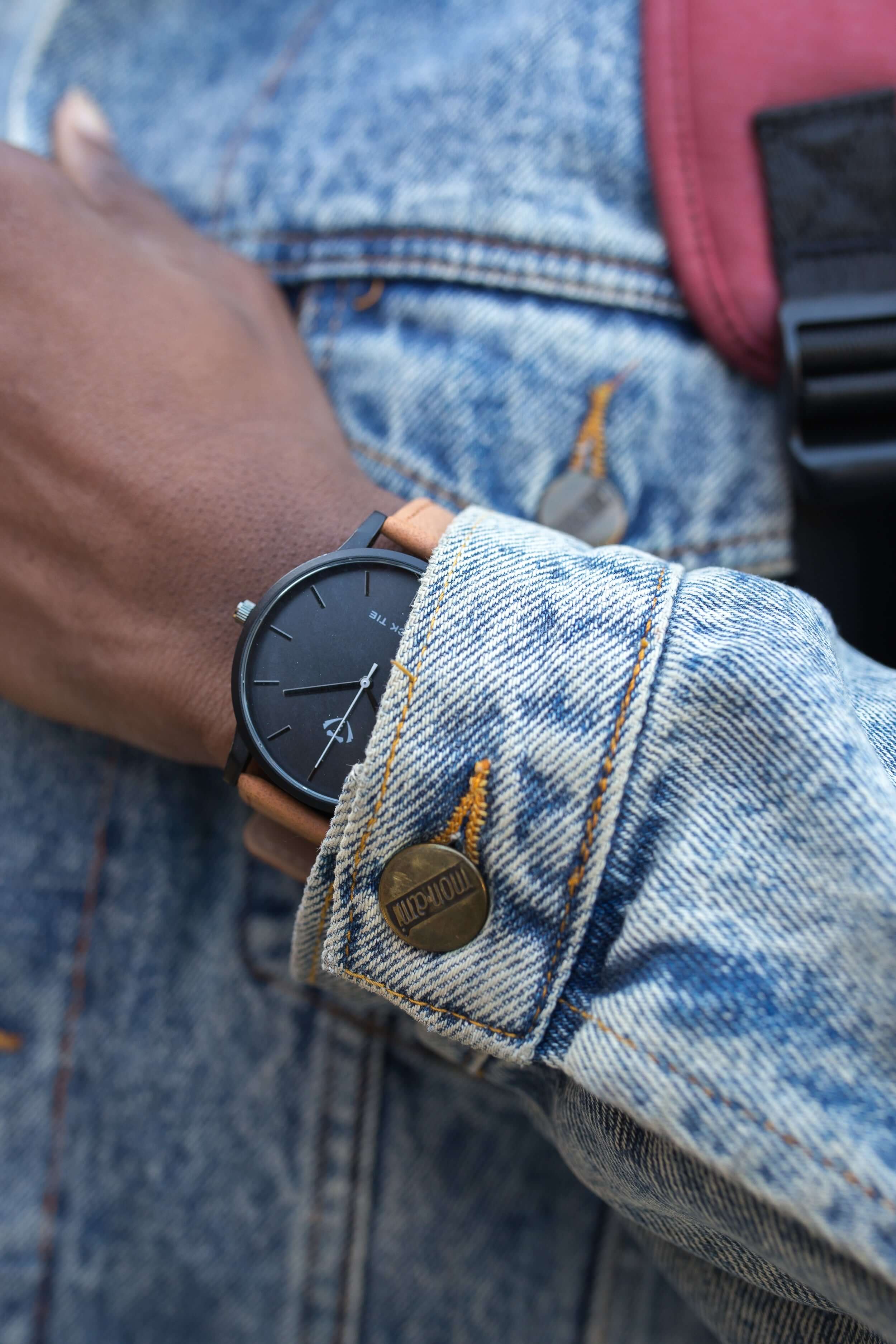 Affordable casual leather watches for men