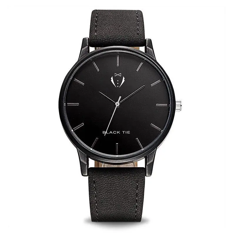 Premier 40mm | Minimalist Black Dial | Sleek Leather Strap | Quartz Movement | Water-Resistant | Blacktie Watch Co.