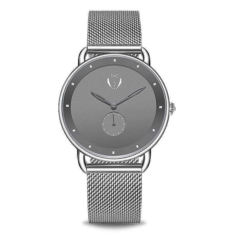 Minimalist Steel grey mens watch