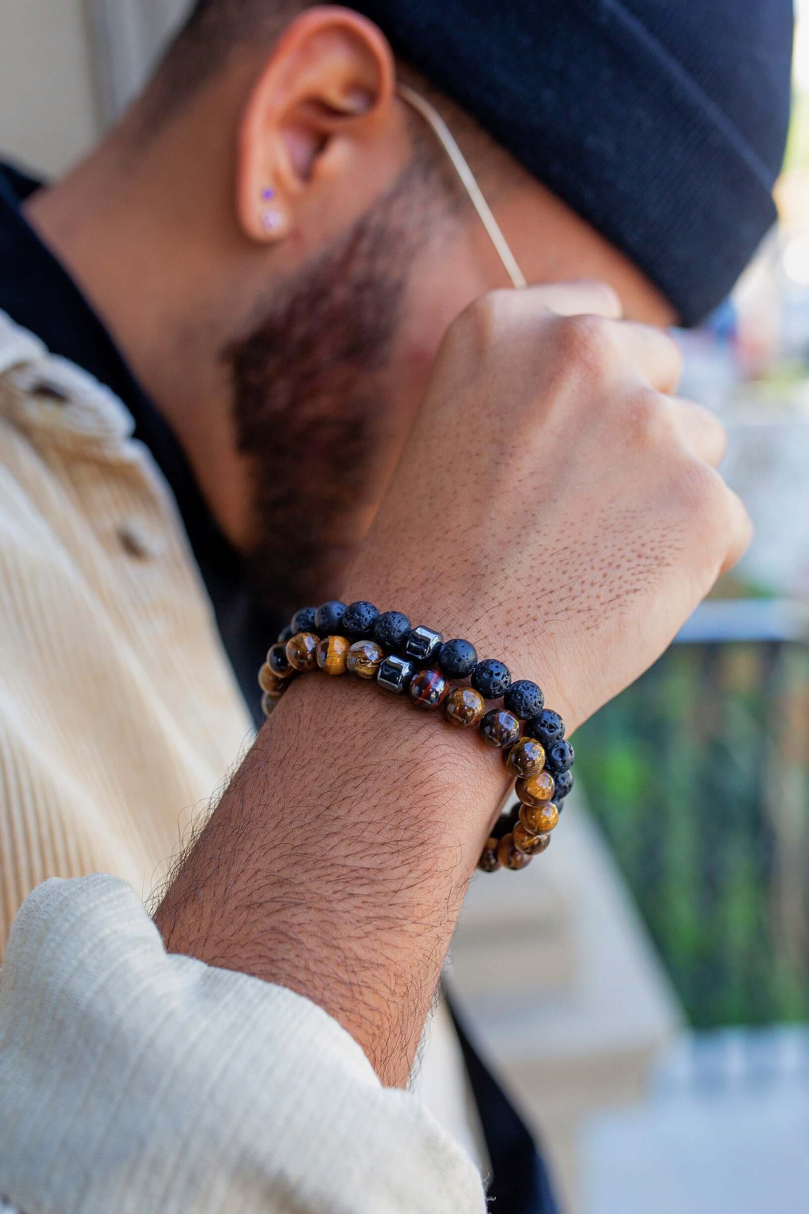 Brown mens bracelets