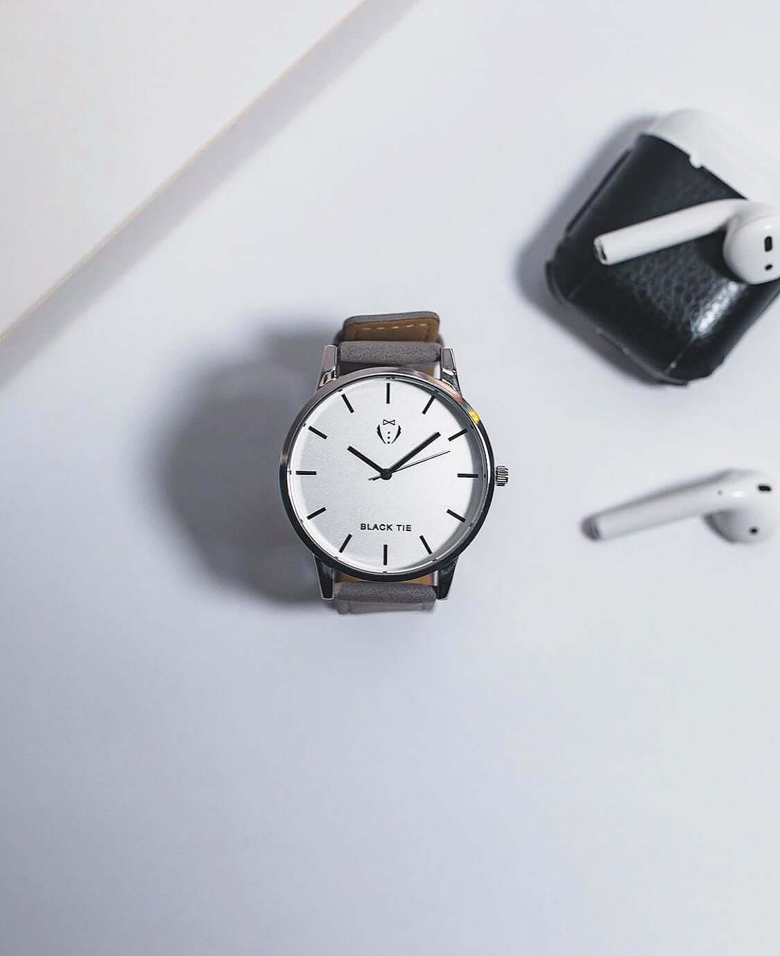 Grey Minimalist mens watch